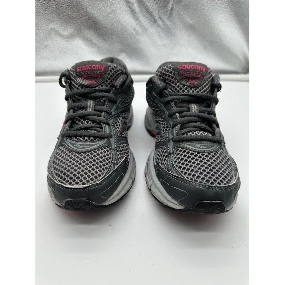 Saucony Cohesion Women Grey Pink Running Shoes S15219-1 Size 6.5 Low Top Sneaker